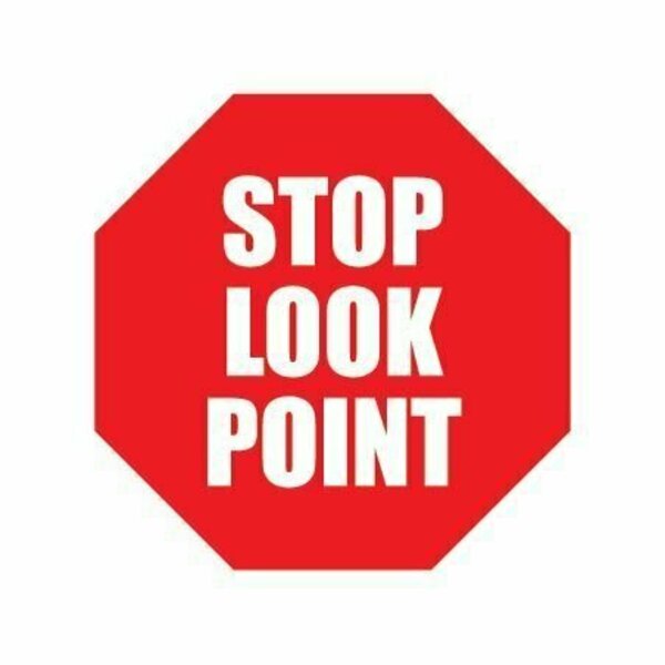 Ergomat 20in OCTAGON SIGNS - Stop Look Point DSV-SIGN 400 #0981 -UEN